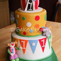 Circus First Birthday Cake