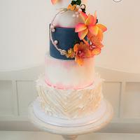 Summer wedding cake