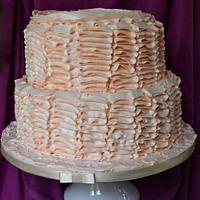 Buttercream Ruffles & Roses Cake