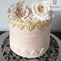 Blush pink birthday cake