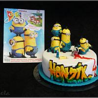 Cake with Minions and Graffiti