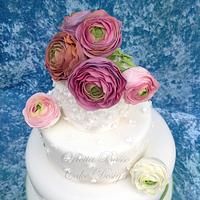Ranunculus cake