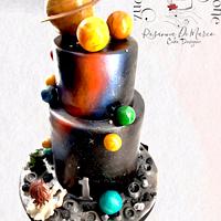 Planet cake for 1st birthday 