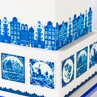 Delft blue cake