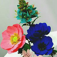 Anémonas, cherry bloom and puya turquoise
