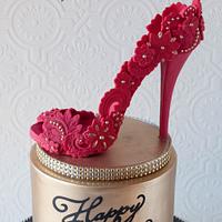 Red Stiletto Heel Cake