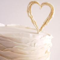 Torn Ruffle Wedding Cake