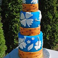 Tall Hibiscus Cake