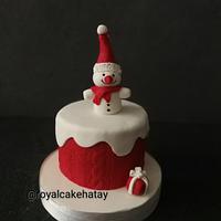 Little snowman cake