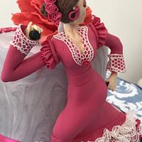 Flamenco dancer cake 