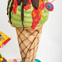 Candy sweets ice cream 3d cake