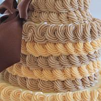 Chocolate Inspired Rosette Wedding Cake