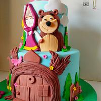 Masha and the Bear Cake by lolodeliciouscake 