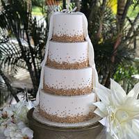 1/2 and 1/2 Wedding Cake