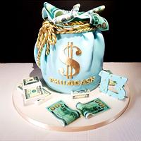 Money Bag Cake 