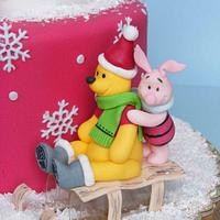 Winnie the Pooh Christmas cake