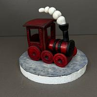 Cake topper vintage train