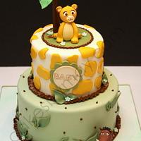 Simba Lion King Baby Shower Cake