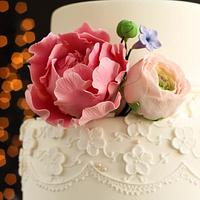 Vintage love wedding cake