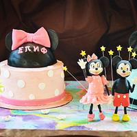 Cake Mickey and Minnie mouse