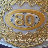 Regal 80th birthday cake