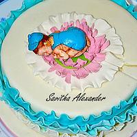 Baby shower cake for a boy baby
