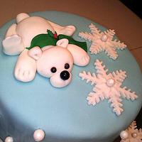Winter Snowbear Cake