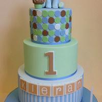 Elephant 1st Birthday Cake