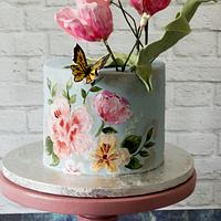 Summer bouquet cake