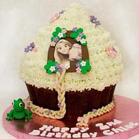 Tangled Themed Giant Cupcake