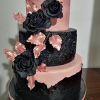 Torta rosa gold e nero