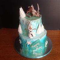 Sven & Olaf "Frozen" Birthday Cake