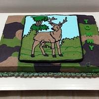 Camo / Hunting Theme Birthday Cake