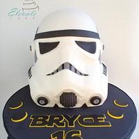 Storm Trooper Helmet Cake