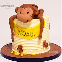 Monkey themed cake - cake by Caketherapie - CakesDecor