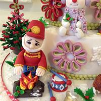 Little Snowmen and Soldier Christmas cake 