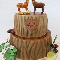Redwood Tree Wedding Cake