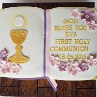 Book communion cake