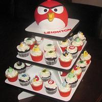 Angry Birds Cupcake Tower