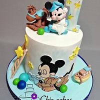 Baby mickey mouse cake