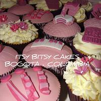 Pink Birthday cupcakes