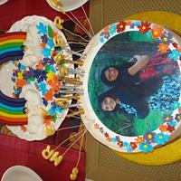 My grand daughter's dream rainbow cake