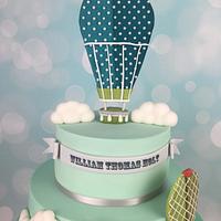 Air balloons Naming ceremony cake 