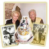 Golden wedding cake "50's of passions"