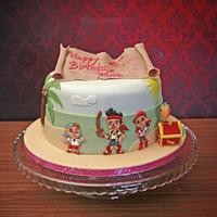 Jake and the Neverland Pirates themed cake