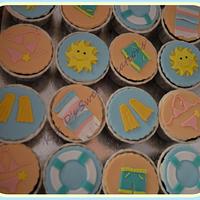 Summer party cupcakes