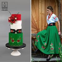 Couture Cakers International - Polish folk outfit inspired