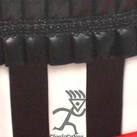 Stiletto on Black & White cake with Ruffled pleats