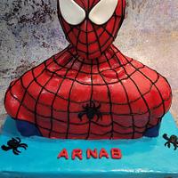Spider-man Bust Themed Cake 