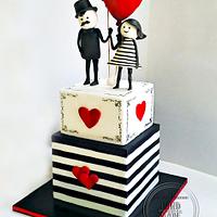 "Lovers" Wedding Cake